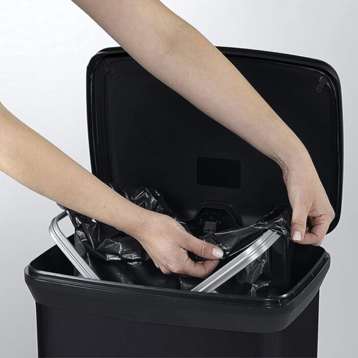 Curver50Lslimrectanglepedalbinlargewastebinofficesgplasticblack3