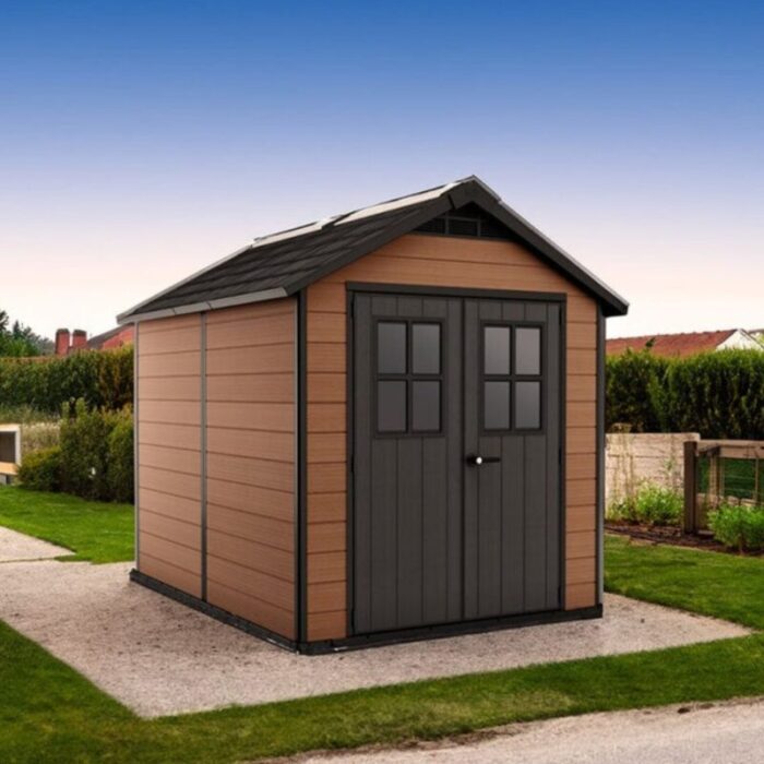 KeterNewton759ShedOutdoorWaterproofGardenShedLargeStorageSgThehomeshoppe 2