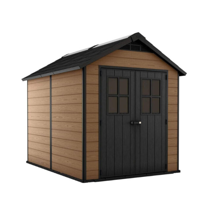 KeterNewton759ShedOutdoorWaterproofGardenShedLargeStorageSgThehomeshoppe 3