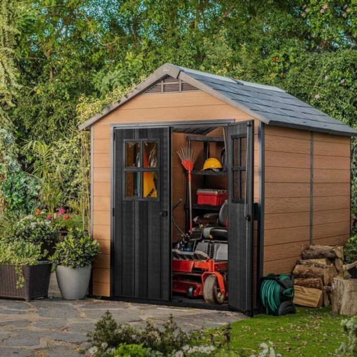 KeterNewton759ShedOutdoorWaterproofGardenShedLargeStorageSgThehomeshoppe 8