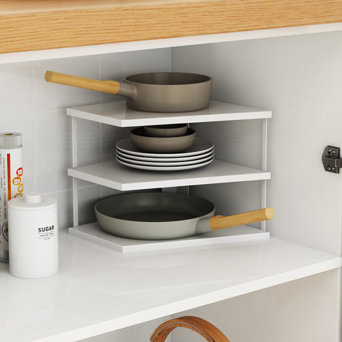 TurnCornerPotPansRack3TierSGKitchencabinetstorage