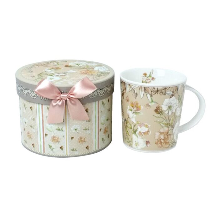 flowers bird design mugs in a gift box d512 241003052718