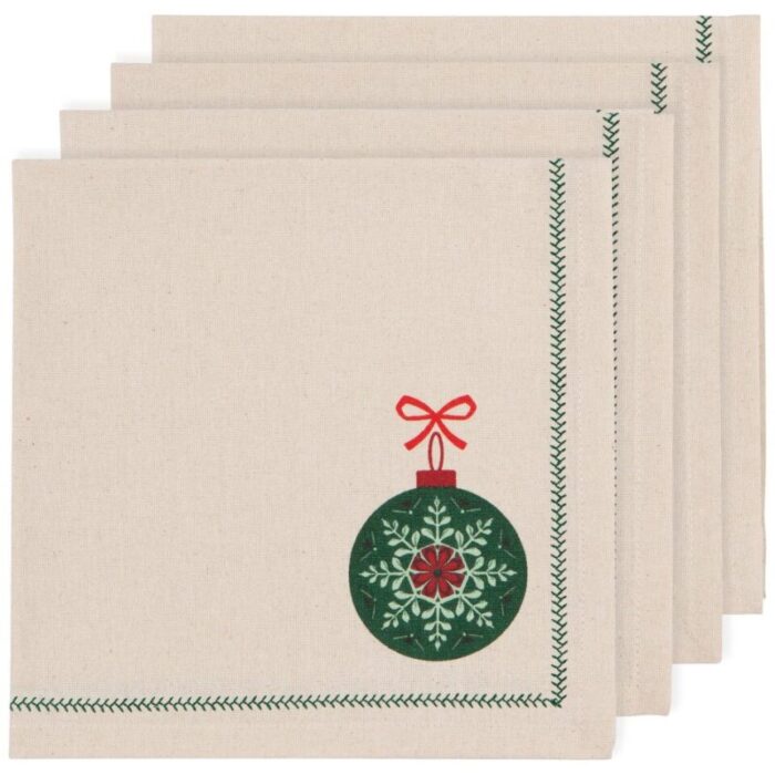 good tidings printed napkins set of 4 241003052525