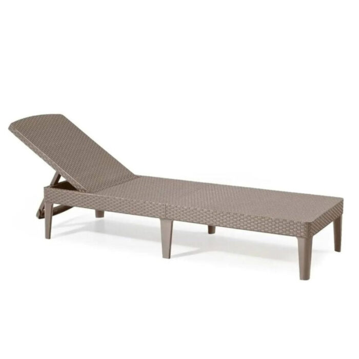 jaipur sun lounger cappuccino sand sun bed outdoor waterproof pool side sg thehomeshoppe keter