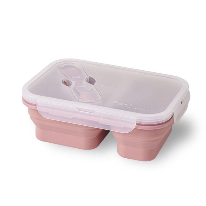 lejos silicone collapsible bento box 2 compartment rouge 240506044325