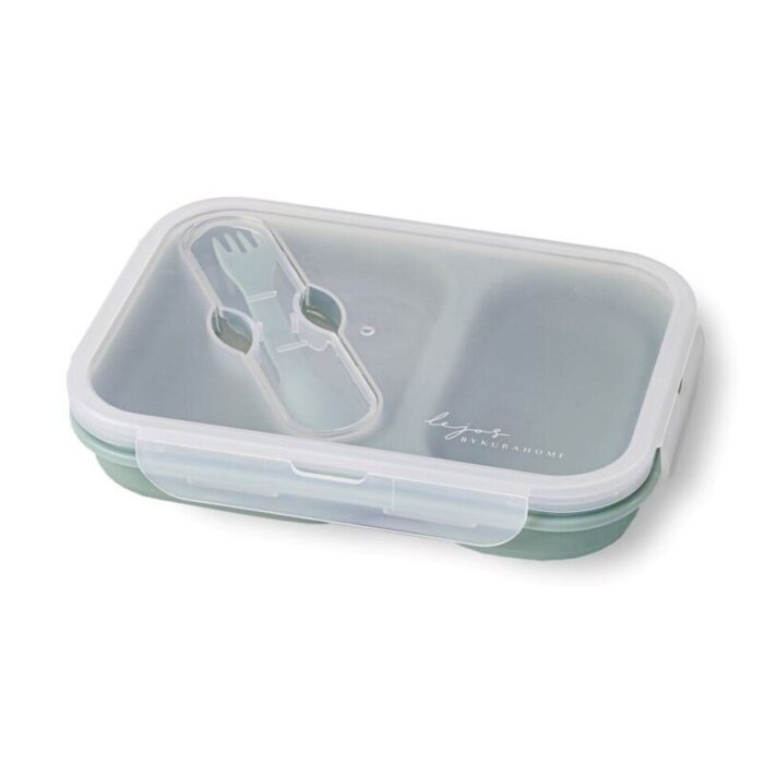 lejos silicone collapsible bento box 2 compartment sage 240506044326 1