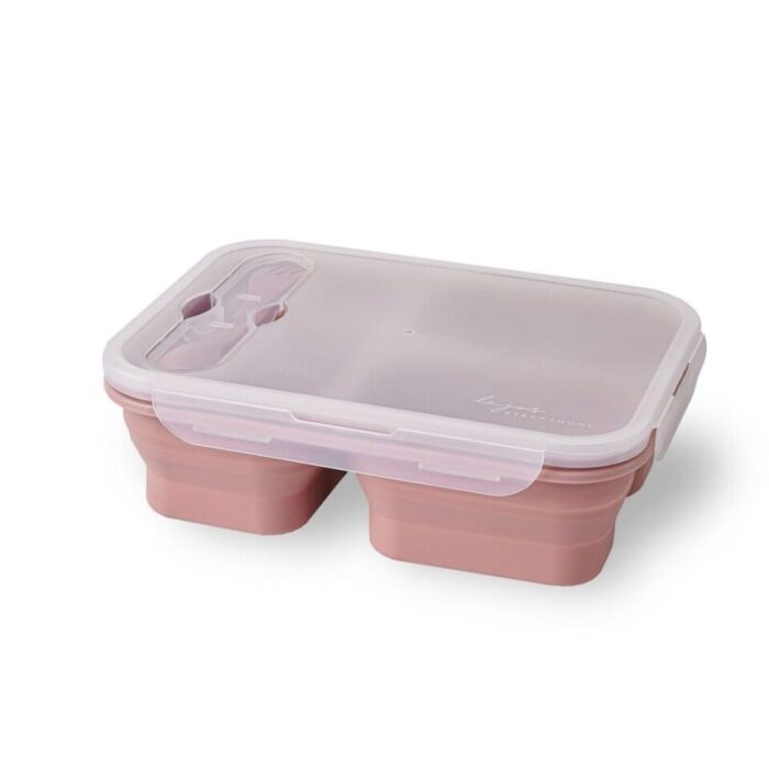 lejos silicone collapsible bento box 3 compartment rouge 240506044326