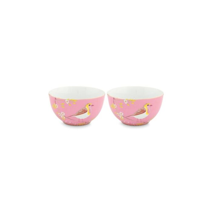 set 2 bowl early bird pink 15cm 241003054138