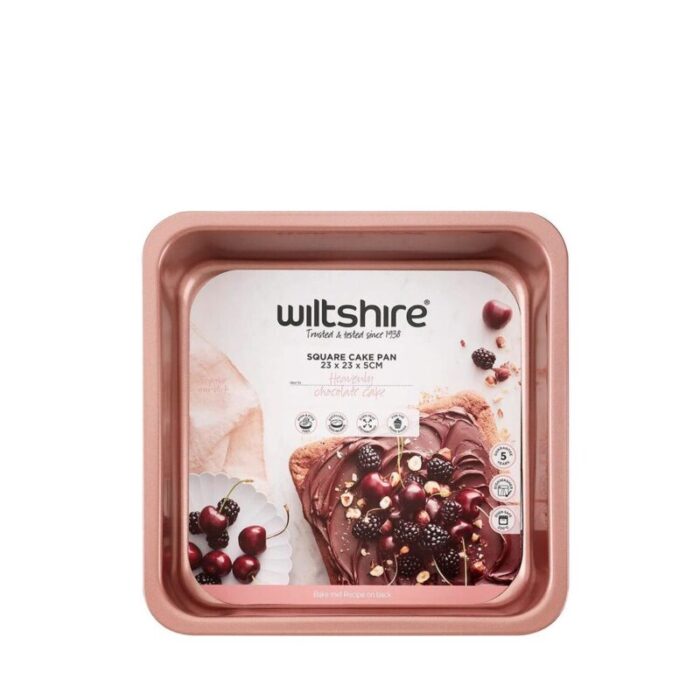 wiltshire rose gold square cake pan 23cm 40758 241015105800