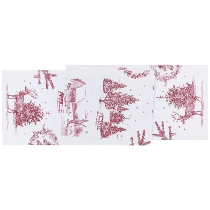 winter toile printed table runner 241003052526