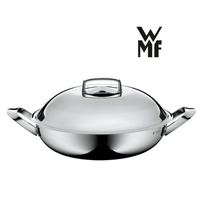 wmf deep chinese wok 32cm with lid 2 side handles 07 9503 6040 240801102911